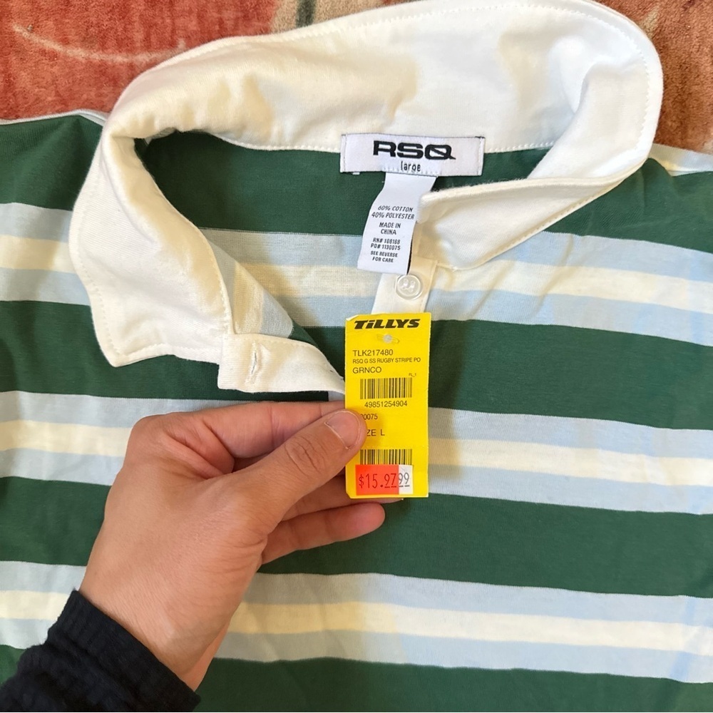 Tilly’s RSQ Corduroy Shorts Rugby Polo Shirt Kid’s Large / 16 - Picture 6 of 6